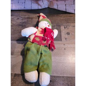 Snowman‎ 2005 xmas decor weighted plush waving smile